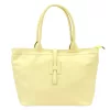 Luka 25-007 2w1 pasztell sárga női bőr válltáska, shopper 42 x 28 x 16 cm