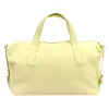 Luka 26-091 halvány sárga női bőr kézitáska, utazótáska 47 x 28 x 17 cm