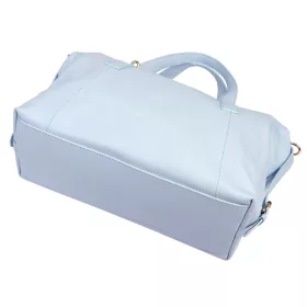   Luka 26-091 világos kék női bőr kézitáska, utazó 47 x 28 x 17 cm