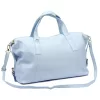 Luka 26-091 világos kék női bőr kézitáska, utazó 47 x 28 x 17 cm