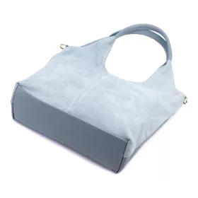   Luka 26-013 kék női bőr kézitáska, oldalpánttal 39 x 33 x 12 cm