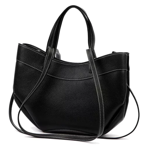 Luka 25-025 DOLLARO fekete női bőr kézitáska, válltáska 33 x 26 x 9 cm