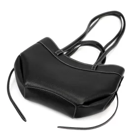   Luka 25-025 DOLLARO fekete női bőr kézitáska, válltáska 33 x 26 x 9 cm