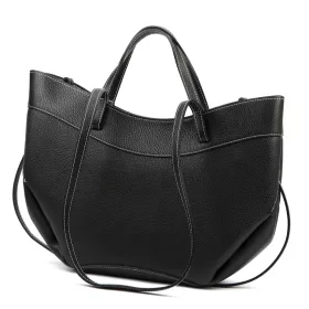   Luka 25-025 fekete női bőr kézitáska, válltáska 40 x 30 x 12 cm
