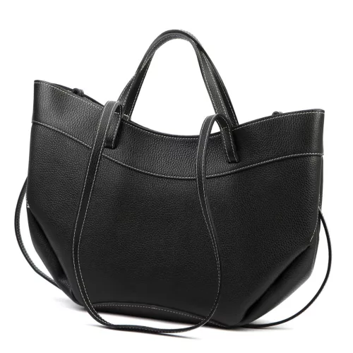 Luka 25-025 fekete női bőr kézitáska, válltáska 40 x 30 x 12 cm