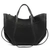 Luka 25-025 fekete női bőr kézitáska, válltáska 40 x 30 x 12 cm