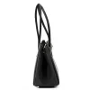  Dámska kožená kabelka cez rameno Camilla PREMIUM 10.004 čierna 37 x 24 x 14 cm