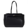  Dámska kožená kabelka cez rameno Camilla PREMIUM 10.004 čierna 37 x 24 x 14 cm
