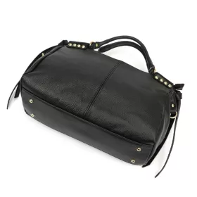    Dámska kožená kabelka Camilla PREMIUM 10.008 čierna, s bočným popruhom 35 x 23 x 16 cm