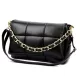  Dámska kožená crossbody kabelka Camilla PREMIUM 10.011 čierna s retiazkovým uchom 33 x 20 x 12 cm