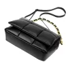  Dámska kožená crossbody kabelka Camilla PREMIUM 10.011 čierna s retiazkovým uchom 33 x 20 x 12 cm