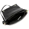  Dámska kožená crossbody kabelka Camilla PREMIUM 10.011 čierna s retiazkovým uchom 33 x 20 x 12 cm