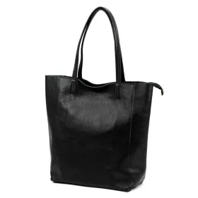    Dámska kožená kabelka cez rameno Luka 26-084 čierna, shopper, 40 x 37 x 13 cm