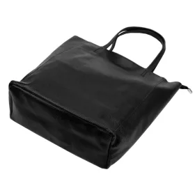    Dámska kožená kabelka cez rameno Luka 26-084 čierna, shopper, 40 x 37 x 13 cm