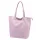  Dámska kožená kabelka cez rameno Luka 26-084 pastelovo fialová, shopper 40 x 37 x 13 cm