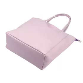    Dámska kožená kabelka cez rameno Luka 26-084 pastelovo fialová, shopper 40 x 37 x 13 cm