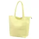  Dámska kožená kabelka cez rameno Luka 26-084 bledožltá, shopper 40 x 37 x 13 cm