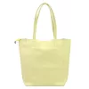  Dámska kožená kabelka cez rameno Luka 26-084 bledožltá, shopper 40 x 37 x 13 cm