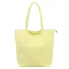  Dámska kožená kabelka cez rameno Luka 26-084 bledožltá, shopper 40 x 37 x 13 cm