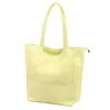  Dámska kožená kabelka cez rameno Luka 26-084 bledožltá, shopper 40 x 37 x 13 cm