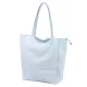Dámska kožená kabelka cez rameno Luka 26-084 v svetlomodrej farbe, shopper, 40 x 37 x 13 cm