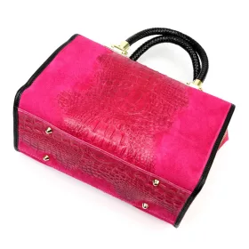   Luka 25-088 magenta női bőr kézitáska oldalpánttal 31.5 x 22.5 x 16 cm