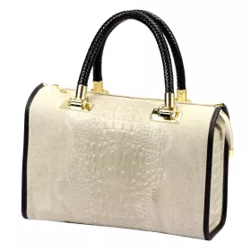   Luka 25-088 krém női bőr kézitáska, oldaltáska 31.5 x 22.5 x 16 cm