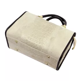   Luka 25-088 krém női bőr kézitáska, oldaltáska 31.5 x 22.5 x 16 cm