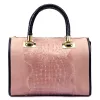 Luka 25-088 rózsaszín női bőr kézitáska oldalpántal 31.5 x 22.5 x 16 cm