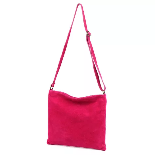  Dámska kabelka Luka 26-095 z purpurovej semišovej kože 30 x 27 x 5 cm
