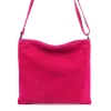  Dámska kabelka Luka 26-095 z purpurovej semišovej kože 30 x 27 x 5 cm
