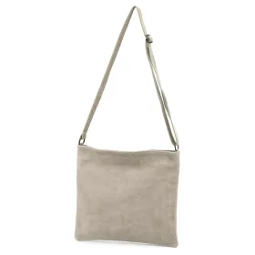    Dámska kožená kabelka Luka 26-095 v ecru farbe 30 x 27 x 5 cm