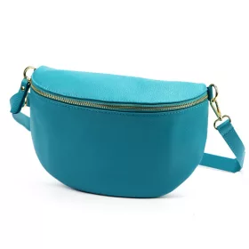    Dámska kožená kabelka Luka 26-097 DOLLARO tyrkysová 27 x 19 x 10 cm