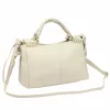  Dámska kožená kabelka Camilla PREMIUM 10.008 béžovej farby s bočným popruhom 35 x 23 x 16 cm