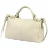  Dámska kožená kabelka Camilla PREMIUM 10.008 béžovej farby s bočným popruhom 35 x 23 x 16 cm