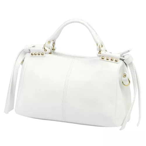  Dámska kožená kabelka Camilla PREMIUM 10.008 DOLLARO biela 35 x 23 x 16 cm