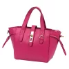  Dámska kožená kabelka Luka 24-092 magenta s popruhom cez rameno 31 x 20 x 12 cm