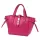  Dámska kožená kabelka Luka 24-092 magenta s popruhom cez rameno 31 x 20 x 12 cm