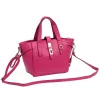  Dámska kožená kabelka Luka 24-092 magenta s popruhom cez rameno 31 x 20 x 12 cm