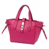  Dámska kožená kabelka Luka 24-092 magenta s popruhom cez rameno 31 x 20 x 12 cm