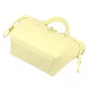  Dámska kožená kabelka Luka 24-092 svetložltá s popruhom cez rameno 31 x 20 x 12 cm