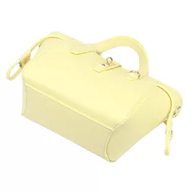    Dámska kožená kabelka Luka 24-092 svetložltá s popruhom cez rameno 31 x 20 x 12 cm