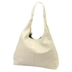    Dámska kožená kabelka cez rameno Luka 26-082 Z béžovej farby 42 x 30 x 12 cm