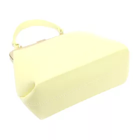    Dámska kožená kabelka Luka 24-024 pastelovo žltá s bočným popruhom 27 x 23 x 11 cm