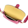  Dámska kožená kabelka Luka 24-076 magenta, crossbody, 22 x 15 x 6 cm
