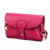  Dámska kožená kabelka Luka 24-076 magenta, crossbody, 22 x 15 x 6 cm