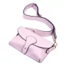  Dámska kožená kabelka cez rameno Luka 24-076 levanduľovo fialová, crossbody 22 x 15 x 6 cm