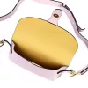  Dámska kožená kabelka cez rameno Luka 24-076 levanduľovo fialová, crossbody 22 x 15 x 6 cm