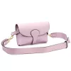  Dámska kožená kabelka cez rameno Luka 24-076 levanduľovo fialová, crossbody 22 x 15 x 6 cm