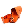  Dámska kožená kabelka cez rameno Luka 24-076 mandarínkovo oranžovej farby, crossbody 22 x 15 x 6 cm